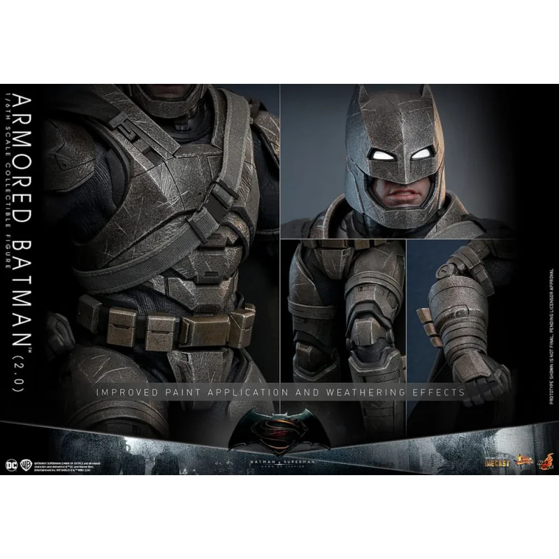 Batman v Superman : L'Aube de la justice figurine Movie Masterpiece 1/6 Armored Batman 2.0 33 cm