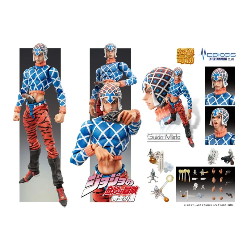 JoJo's Bizarre Adventure Part 5 Golden Wind Statue Chozokado Guido Mista & S P (re-run) 15 cm