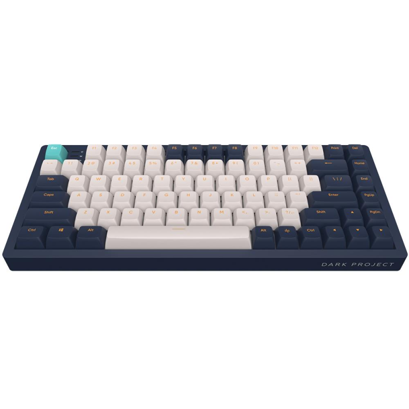 Dark Project KD83A Ivory / Navy Blue - RGB ANSI (QWERTY)