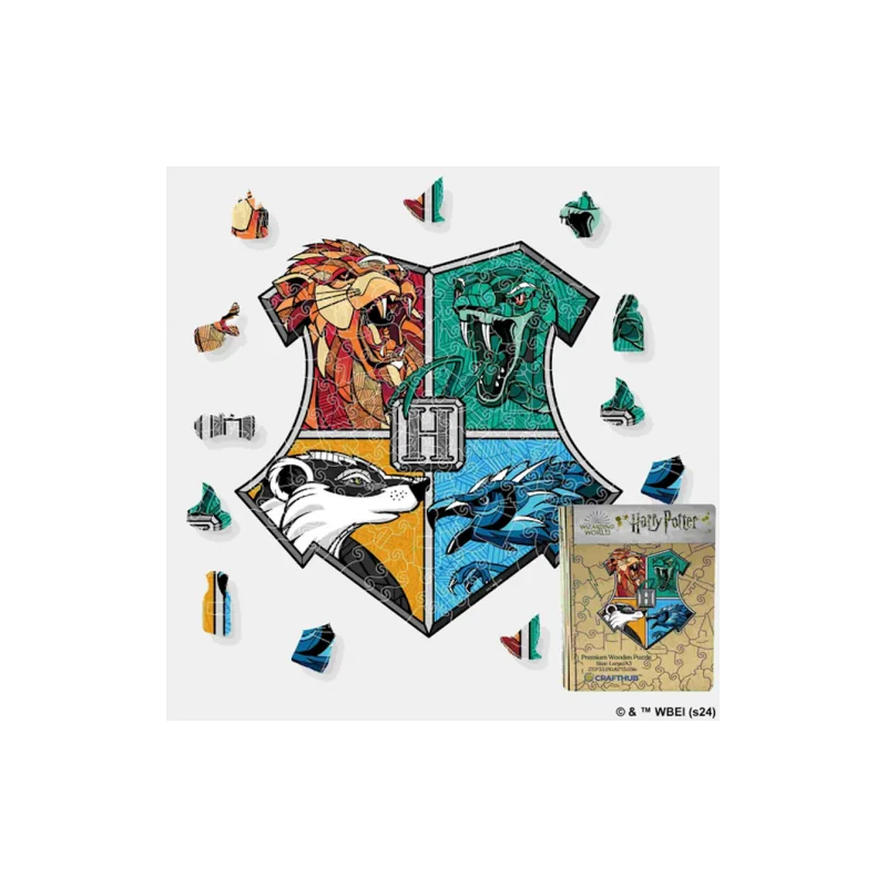  Puzzle en bois - Harry Potter – Écusson de Poudlard Fiertés de maison 110 pcs