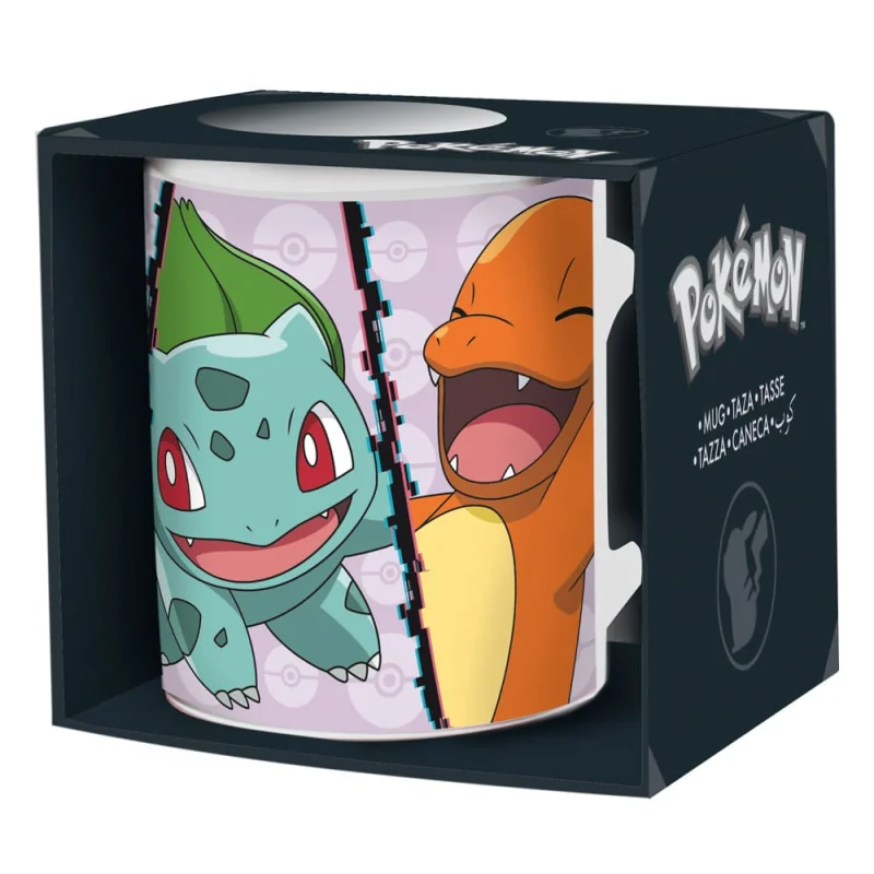 Pokemon mug Salamèche, Bulbizarre, Carapuce, Pikachu 320 ml