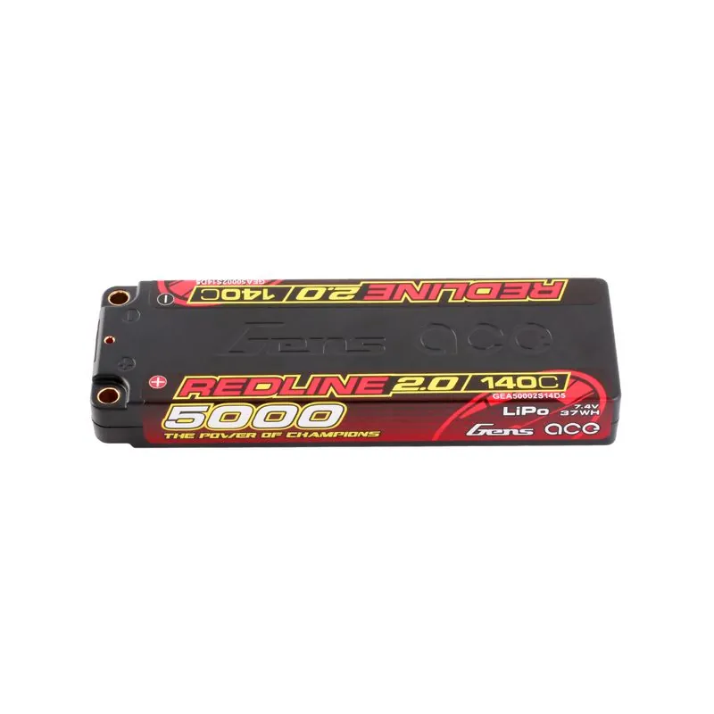 GensAce Redline 2.0 Low Prof 2S HV 7.6V-140C-5000 139x47x18.5mm 224g