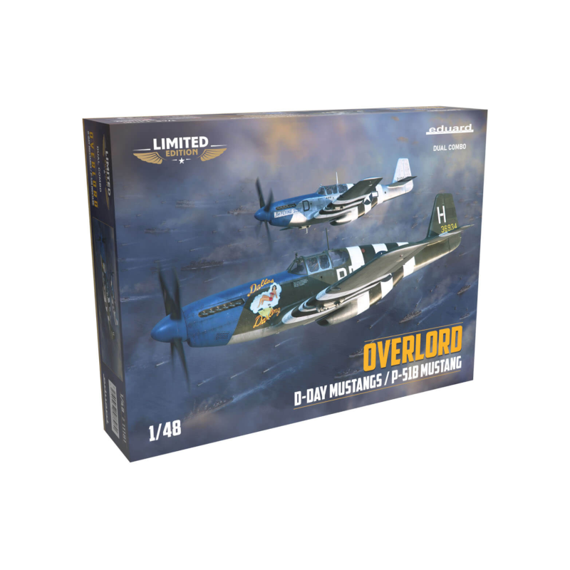 Maquette OVERLORD: D-DAY MUSTANGS / P-51B MUSTANG DUAL COMBO 1/48 EDUARD-LIMITED
