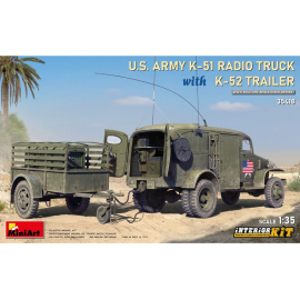 Maquette Camion radio américain K-51 1:35 avec remorque K-52