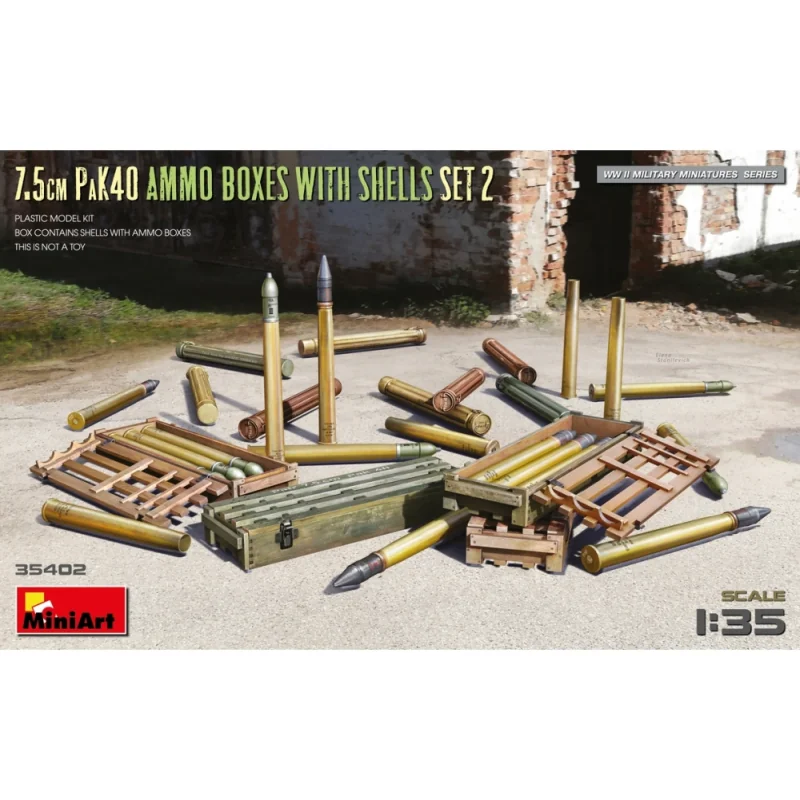 1:35 All. Boîtes à munitions PaK40 de 7,5 cm, ensemble 2