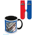 THE BEATLES - Red and Blue - Mug 315ml et Chaussettes 41-45