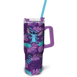 STITCH - Purple Flower - Mug de Voyage XL - Format 940ml