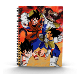 Dragon Ball cahier effet 3D Goku vs Vegeta