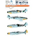 Décal Messerschmitt Bf 109G-14 (4) Yellow 10 3/JG77 RLM 74/75/76 Green/white defence bands Blue 3 4/JG77 RLM 74/75/76 Black 8 10