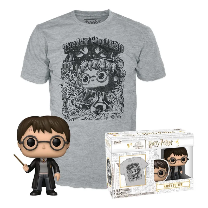 HARRY POTTER - POP N° 162 - Harry (Metallic Effect) + T-shirt (M)