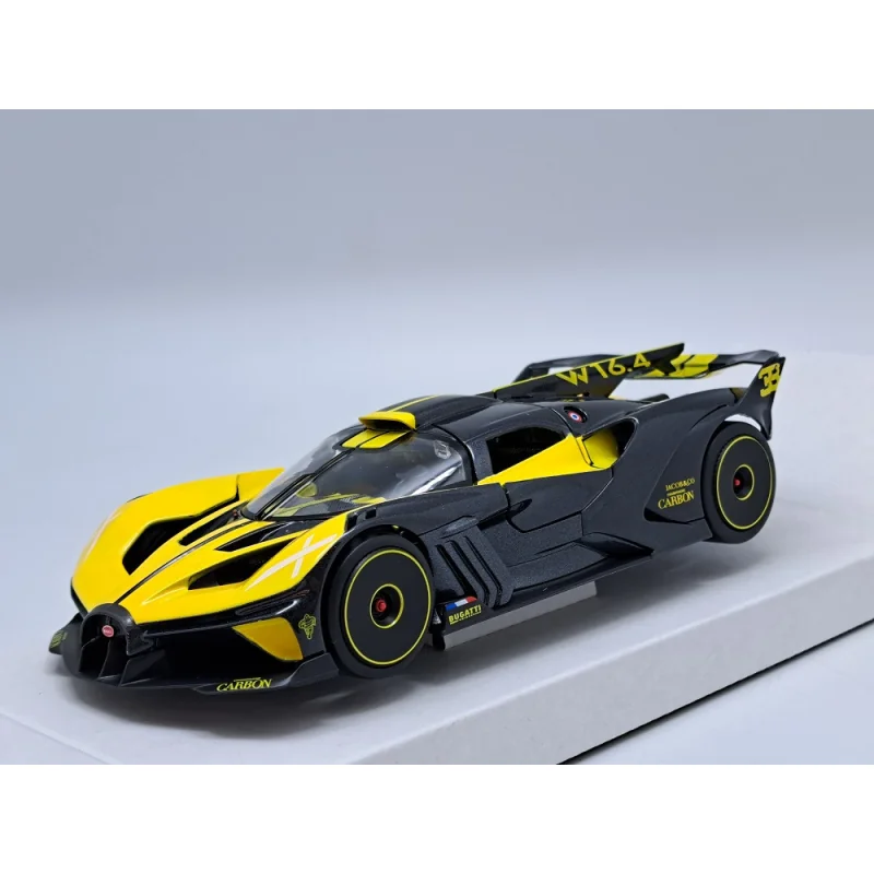 Miniature BUGATTI BOLIDE W16 8.0 FOUR-TURBO 2020 JAUNE 1/24 Maisto