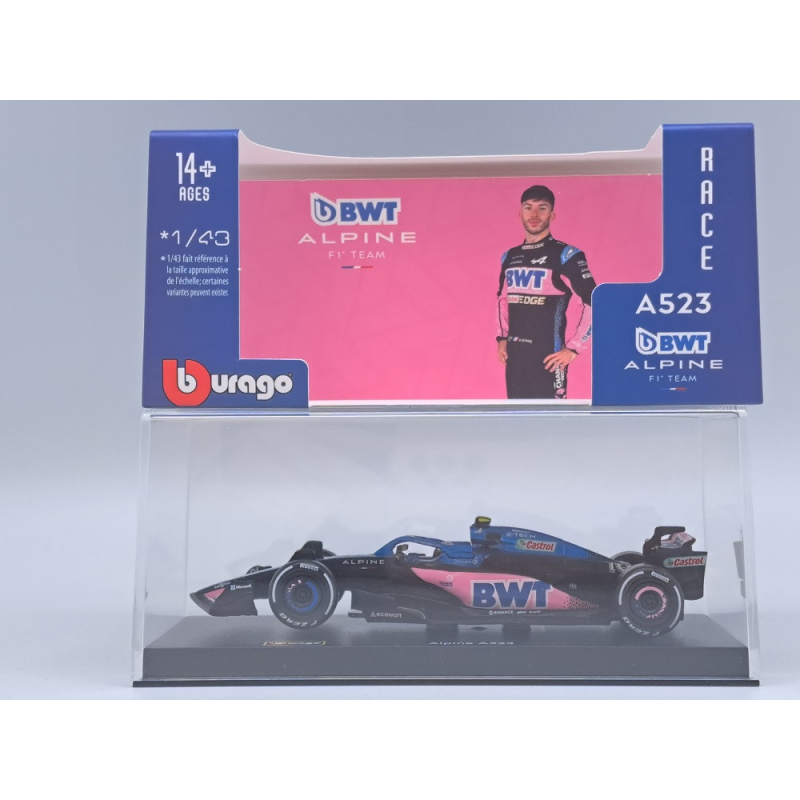 ALPINE F1 A523 TEAM BWT ALPINE 10 PIERRE GASLY 2023 (PACKAGING PREMIUM AVEC CASQUE)