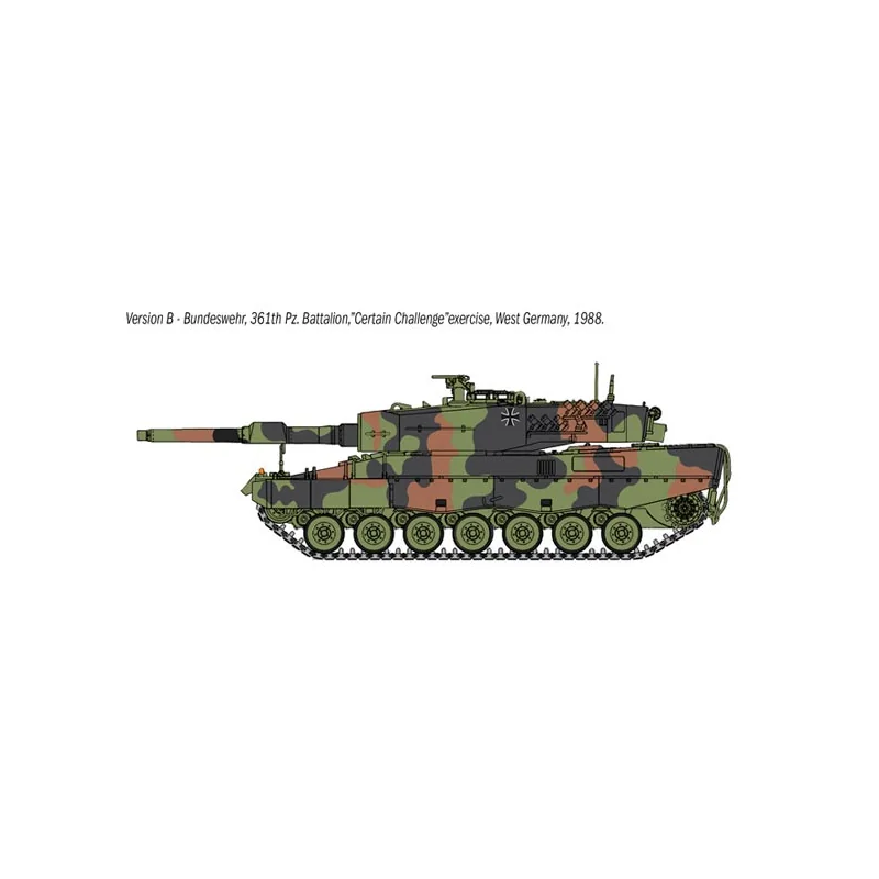 Leopard 2A4 SUPERBE FEUILLE DE DÉCALQUES POUR 5 VERSIONS - FEUILLE D'INSTRUCTIONS POUR LA COULEUR - NOUVEAU CHENILLE DE CAOUTCHO