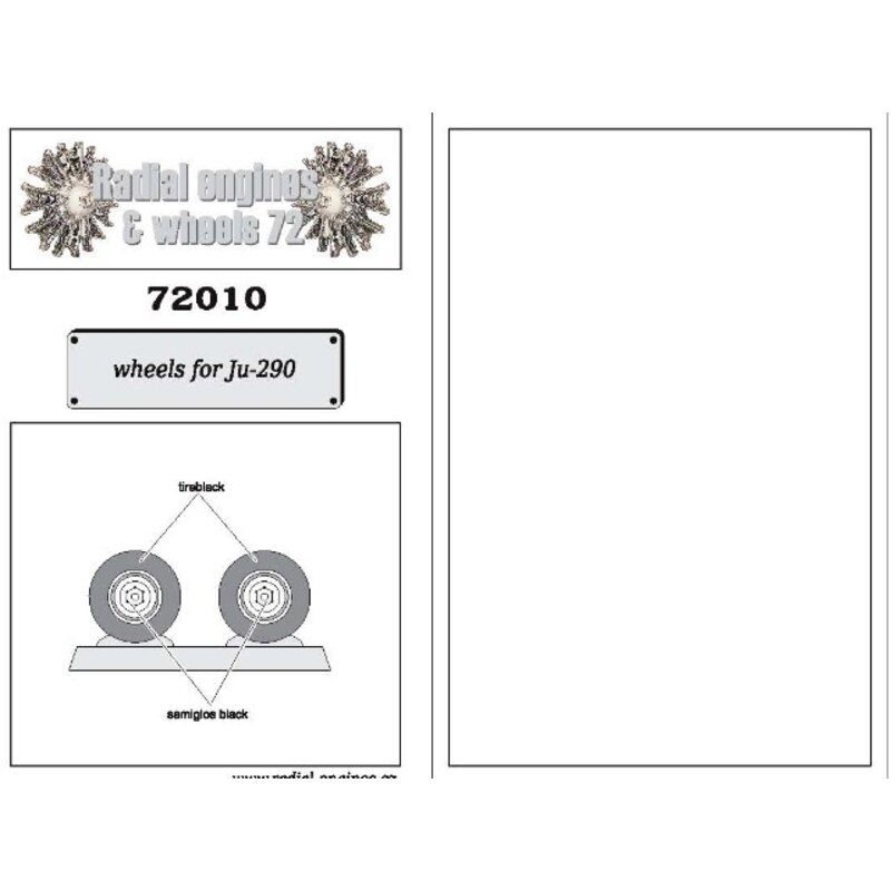 Roues de Junkers Ju 290 (pour les maquettes Revell)