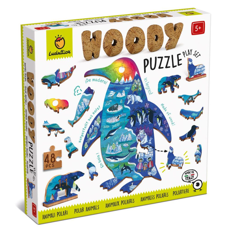 Ludattica Puzzles: WOODY PUZZEL ANIMAUX POLAIRES