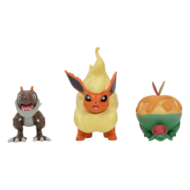  Pokémon pack 3 figurines Battle Figure Set Dratatin, Ptyranidur, Pyroli 5 cm