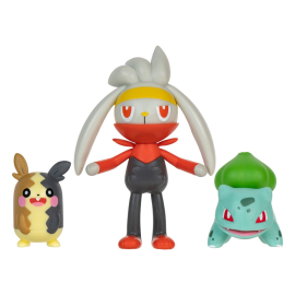  Pokémon pack 3 figurines Battle Figure Set Morpeko, Bulbizarre 1, Lapyro 5 cm