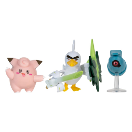  Pokémon pack 3 figurines Battle Figure Set Mélofée, Terhal, Palarticho 5 cm