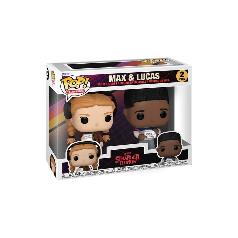 Stranger Things pack 2 POP! Animation Vinyl figurines Max & Lucas 9 cm