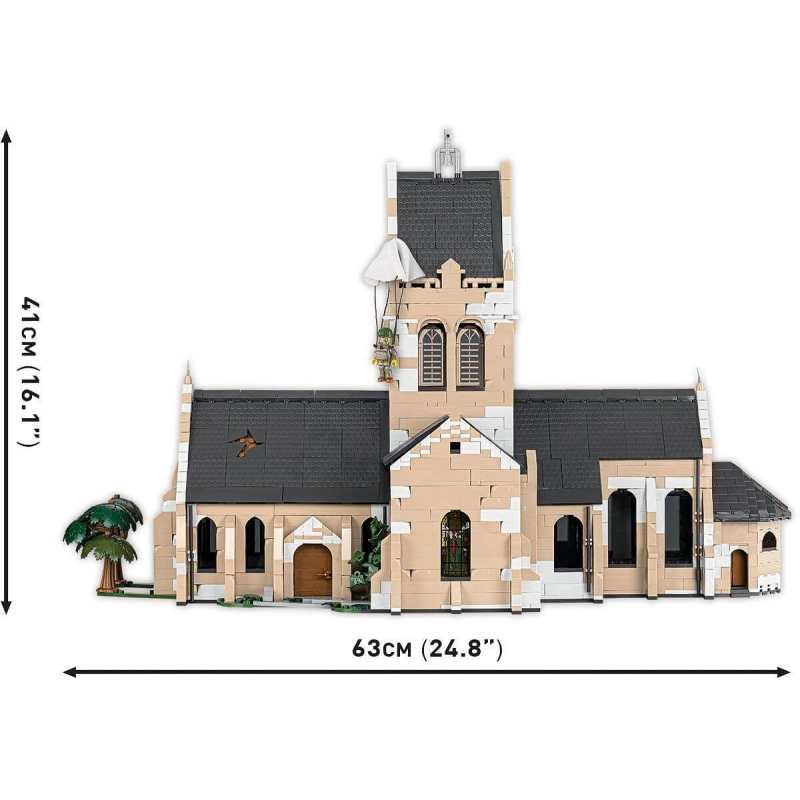 2255 Pcs HC WWII /2299/ Church Sainte-Mère-Eglise