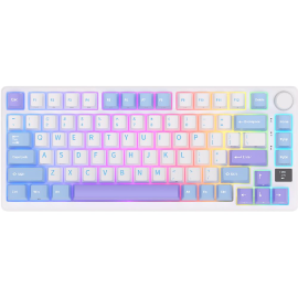 Royal Kludge M75 OLED 81K Taro Milk QWERTY - RGB ANSI (ENG) Keyboard wireless