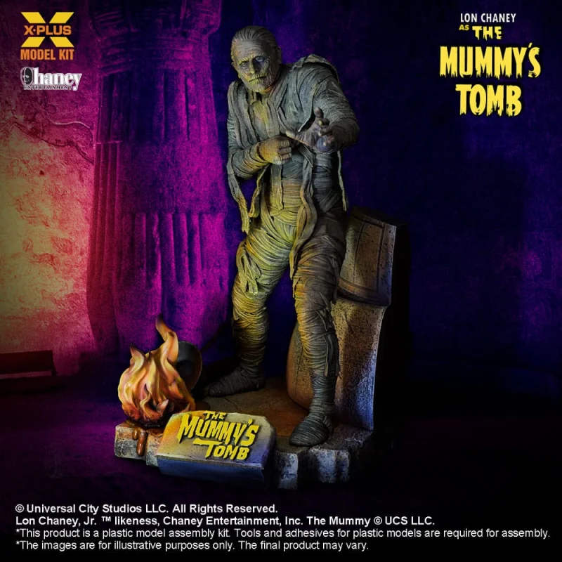 La Tombe de la Momie figurine Plastic Model Kit 1/8 Lon Chaney Jr. as Mummy 23 cm