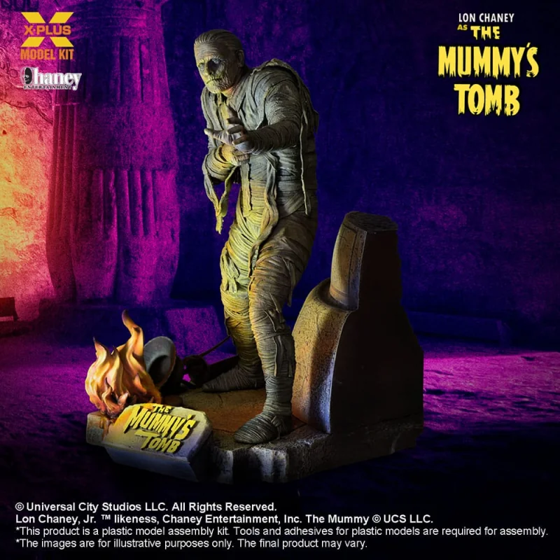 La Tombe de la Momie figurine Plastic Model Kit 1/8 Lon Chaney Jr. as Mummy 23 cm