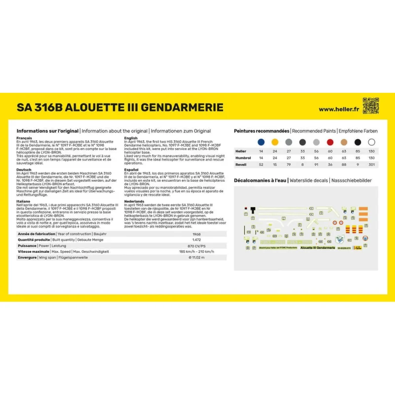 Alouette III gendarmerie 1/72