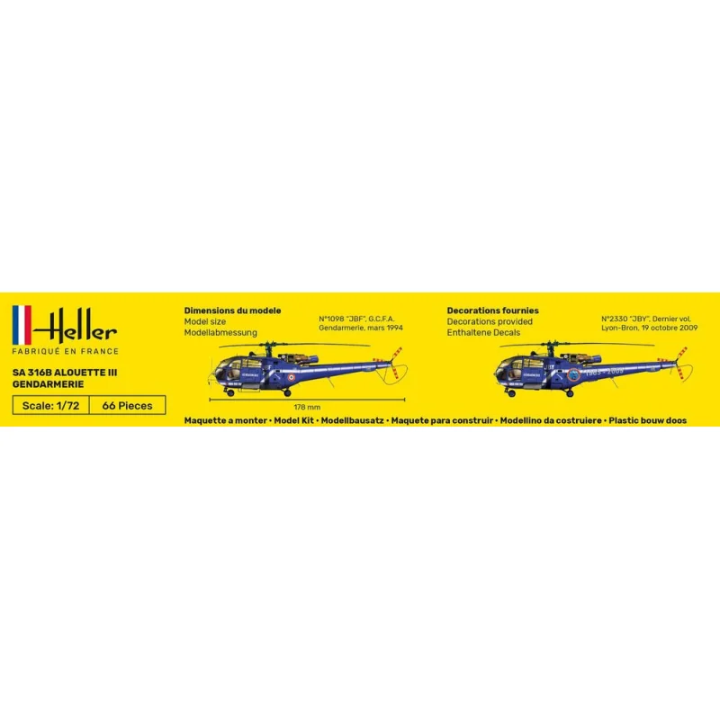 Alouette III gendarmerie 1/72