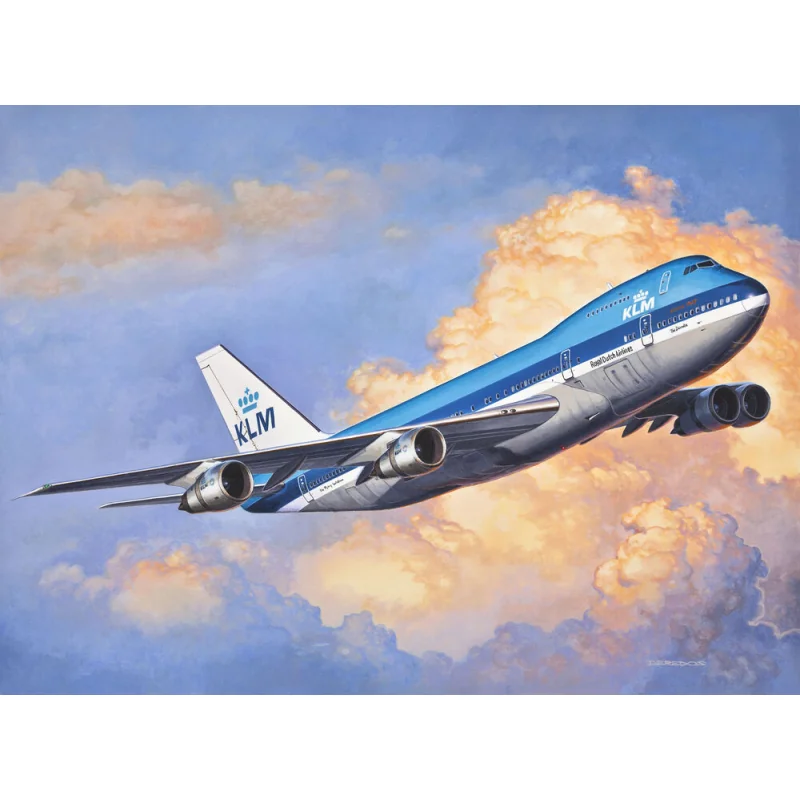 Boeing 747-200 Model Set - coffret contenant la maquette, les peintures, pinceau et colle 