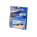 Boeing 747-200 Model Set - coffret contenant la maquette, les peintures, pinceau et colle 