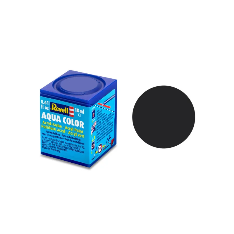 Peinture Acrylique Aqua Noir Goudron Mat - 18ml 6