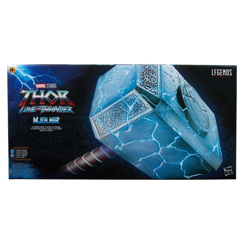 Thor: Love and Thunder Marvel Legends marteau électronique premium Mjolnir de Mighty Thor 49 cm