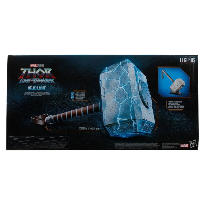 Thor: Love and Thunder Marvel Legends marteau électronique premium Mjolnir de Mighty Thor 49 cm