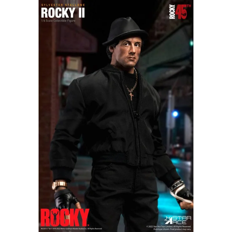 COMBINAISON ROCKY BALBOA NOIRE 1/6 DELUXE AF