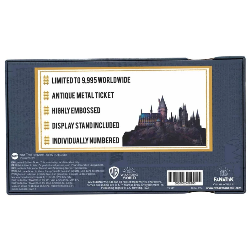 Harry Potter réplique Hogwarts Train Ticket Limited Edition