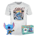 DISNEY - POP N° XXX - Ukelele Stitch (FLOCKED) +T-shirt (L)