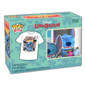 DISNEY - POP N° XXX - Ukelele Stitch (FLOCKED) +T-shirt (L)