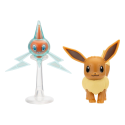 Pokémon pack 2 figurines Battle Figure Set Évoli 4, Motisma 5 cm