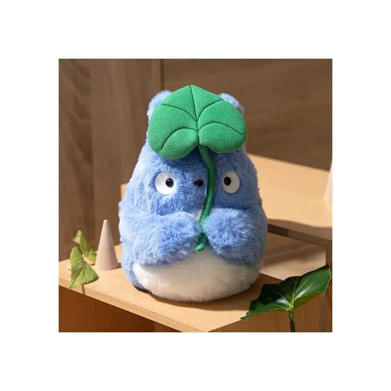 MON VOISIN TOTORO - Totoro Bleu avec feuille - Peluche Nakayoshi