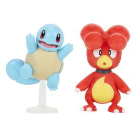  Pokémon pack 2 figurines Battle Figure Set Magby & Carapuce 5