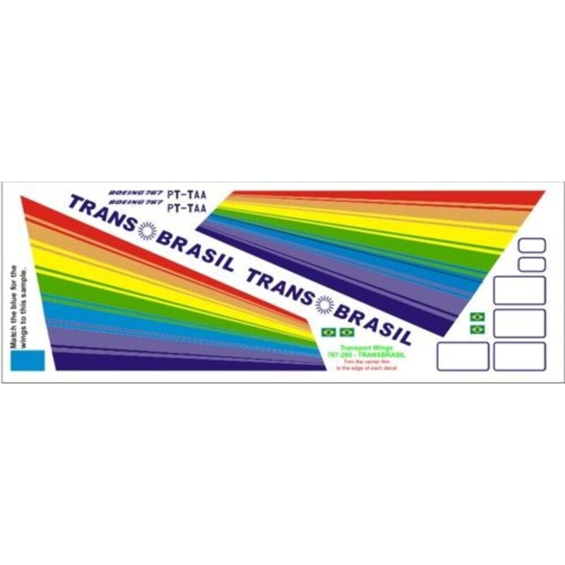 Boeing 767-200 Transbrasil Airlines. Pour plus de renseignements sur ce produit : http://www.aim72.co.uk/page231.html