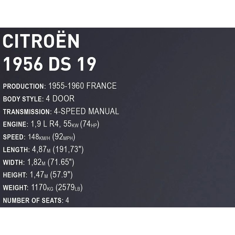 2470 PCS VOITURES/24350/ 1956 CITROËN DS. 19