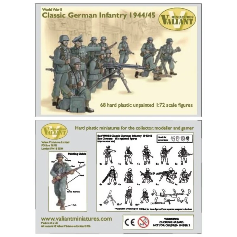 Infanterie allemande 1944-45. 68 figurines en plastique rigide