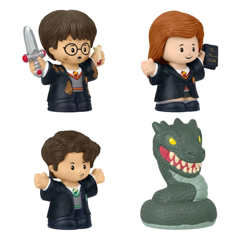 Harry Potter pack 4 minifigurines Fisher-Price Little People Collector Chambre des Secrets 6 cm