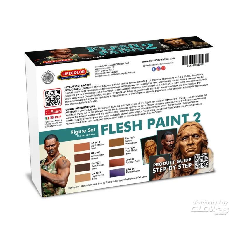 Flesh Paint Set 2 8 x 22 ml