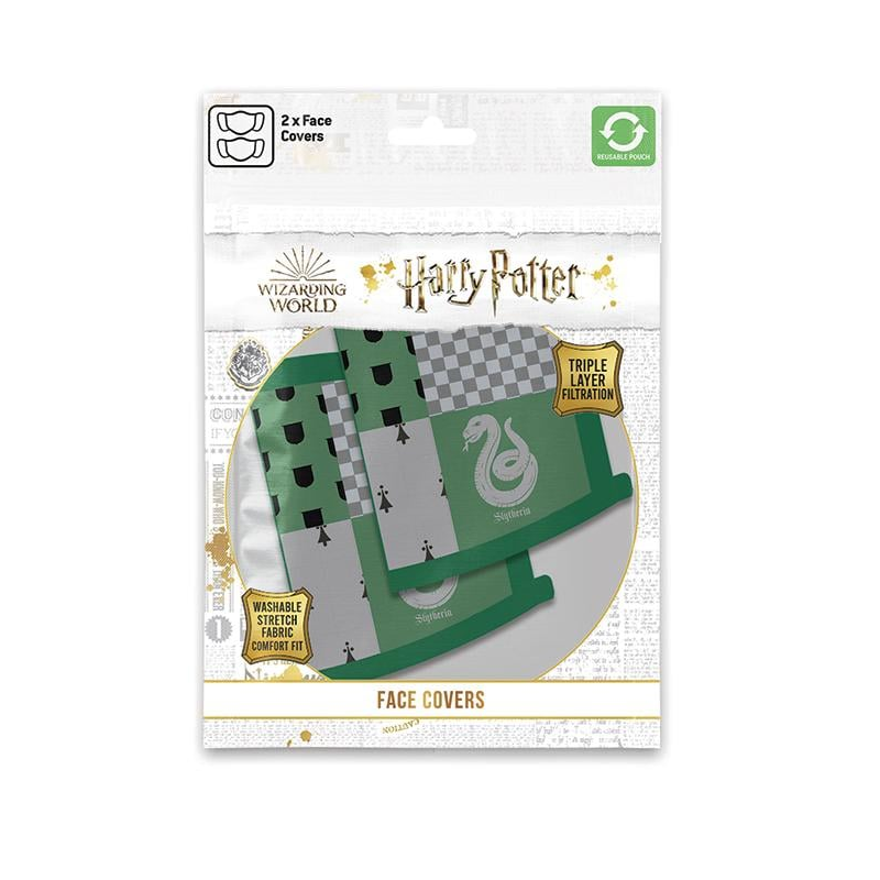 Harry Potter pack 2 Masques en tissu Slytherin