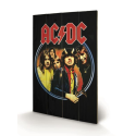 AC/DC - Group - Impression sur bois 40x59cm