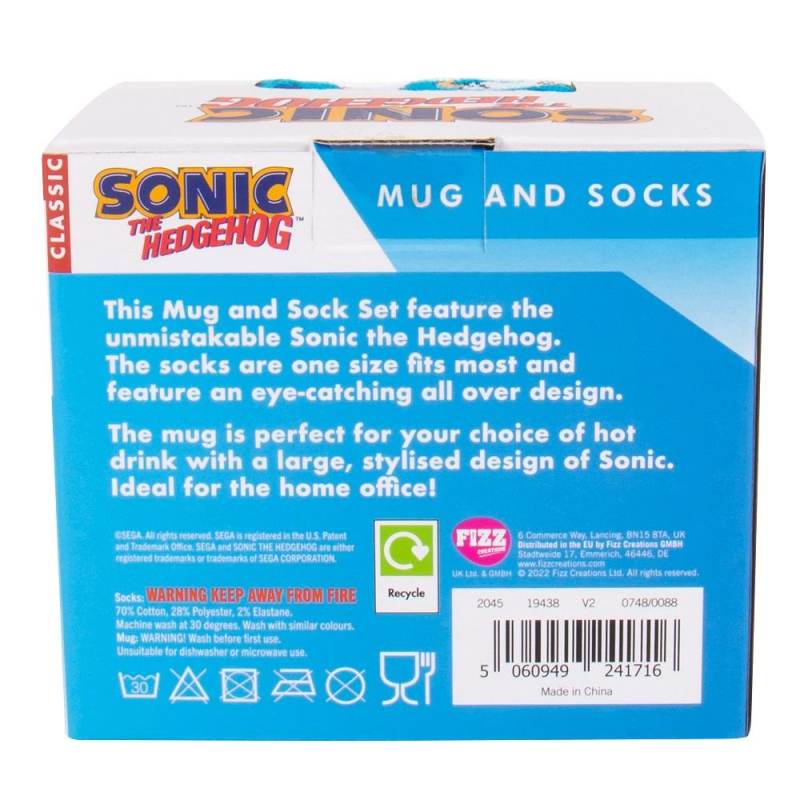 Sonic the Hedgehog mug et chaussettes Set Sonic