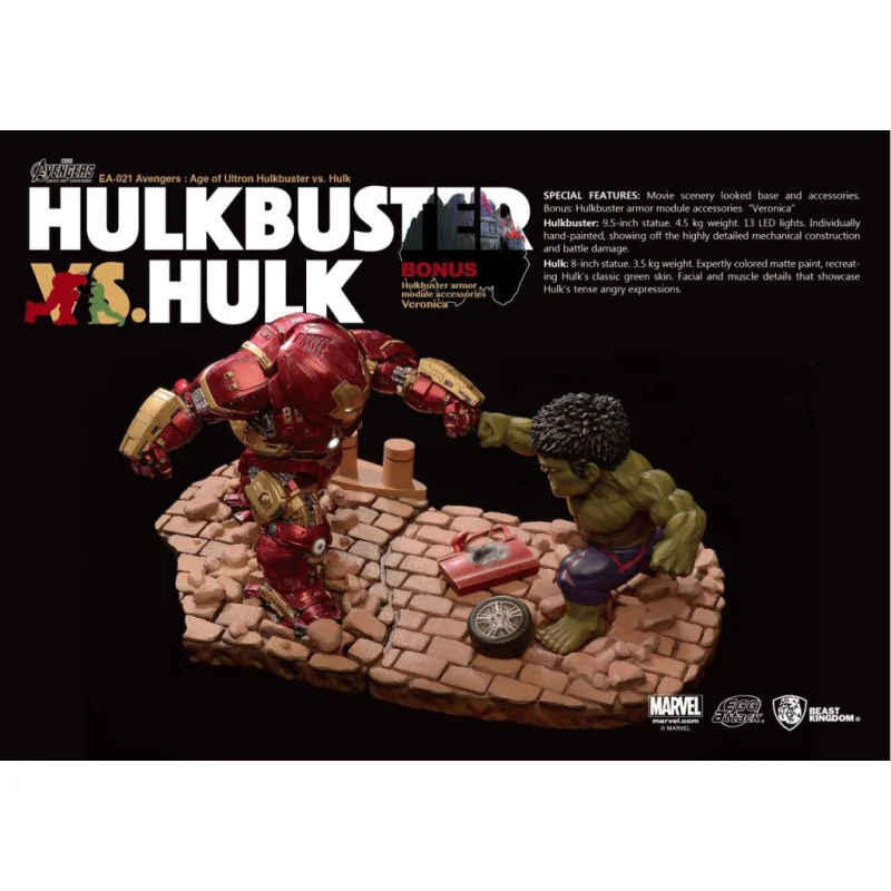 Avengers L'Ère d'Ultron pack 2 statuettes Egg Attack Hulkbuster vs. Hulk 27 cm